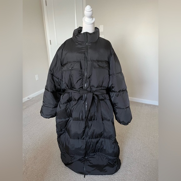 Good American Women’s Black Puffer Winter Coat - Picture 2 of 15